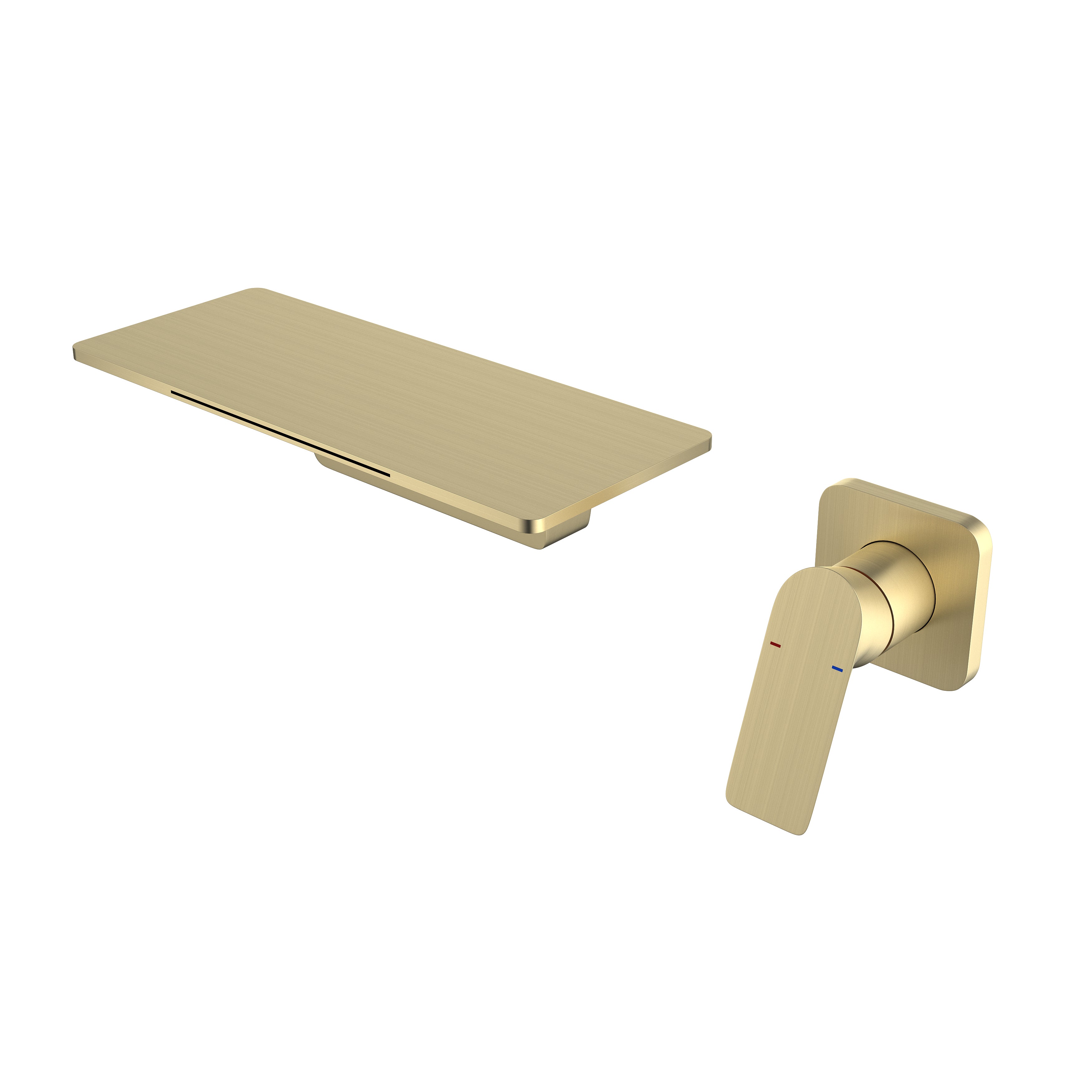 Single Handle Widespread Wall Mounted Bathroom Faucet with Shelf Function