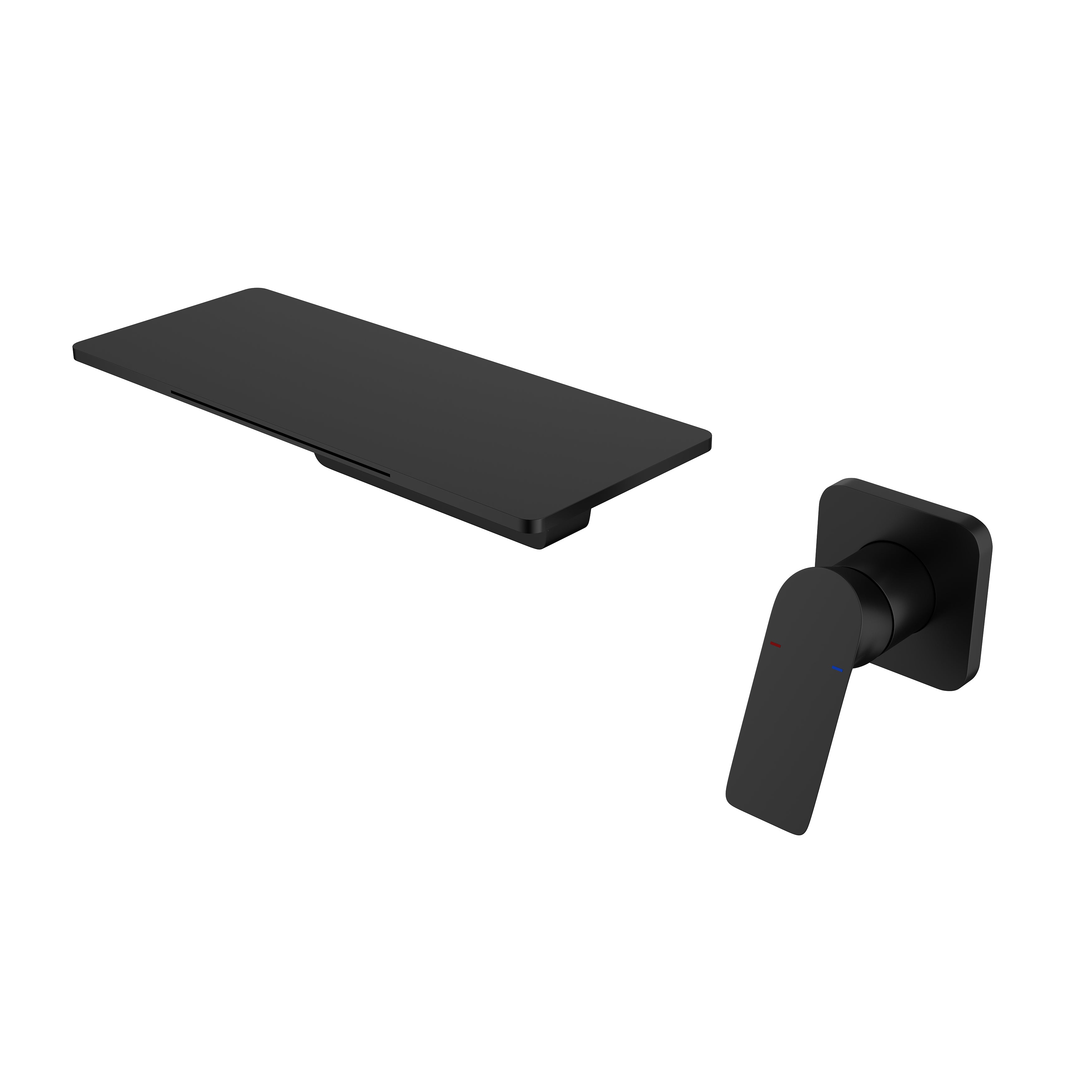 Single Handle Widespread Wall Mounted Bathroom Faucet with Shelf Function