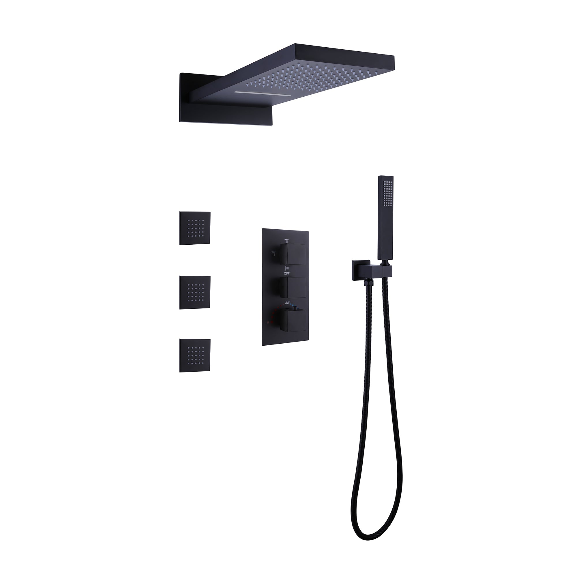 shower systems with rain shower and handheld