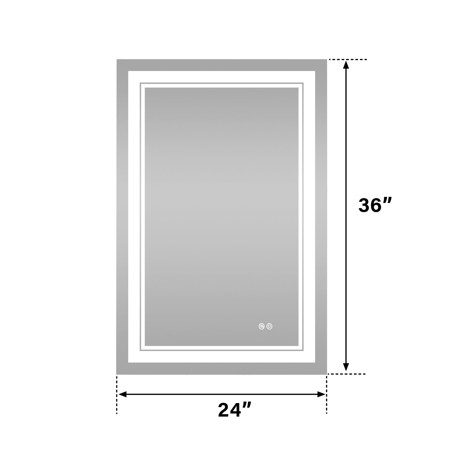 Anti-Fog LED Light Dimmable Bathroom Vanity Mirror