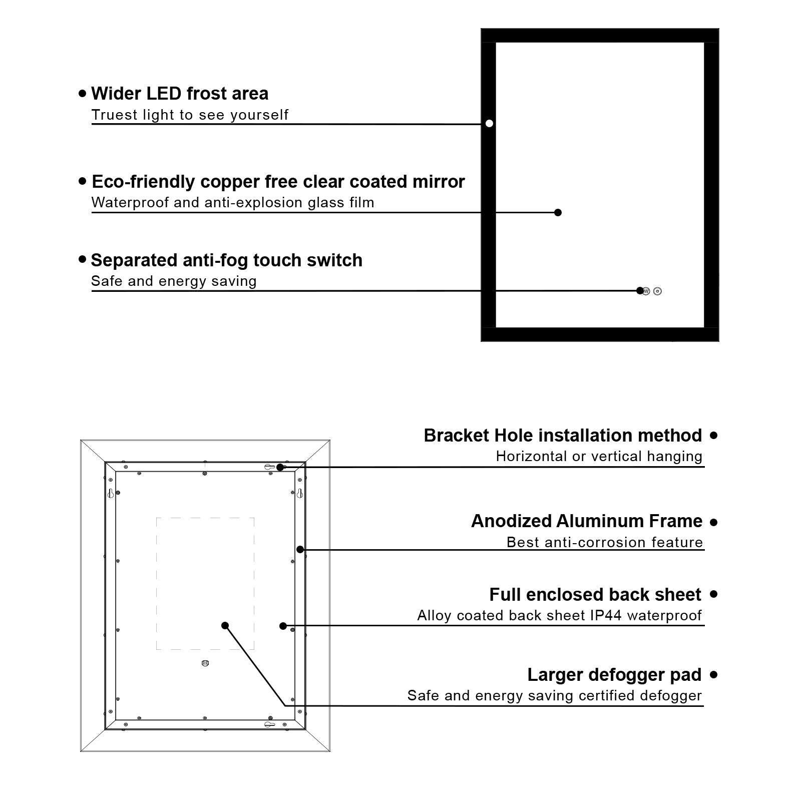 Rectangle Bathroom Mirror