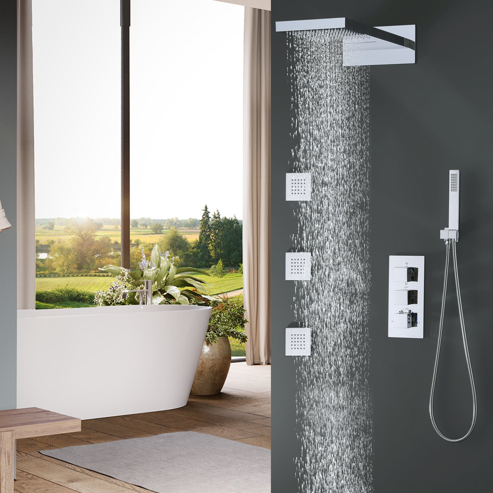 rain shower head systems
