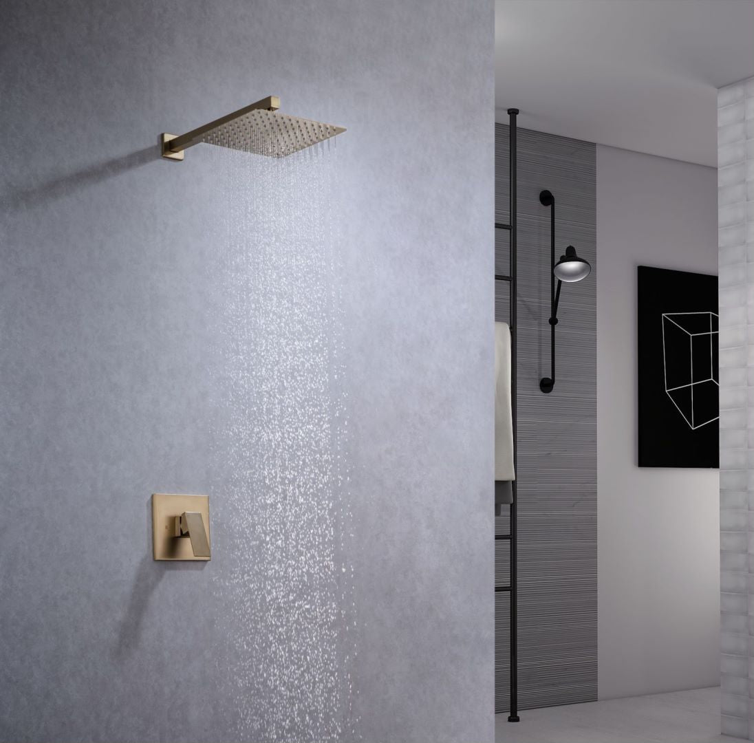 Wall Mounted 10 in. Rain Shower Head Faucet with Valve