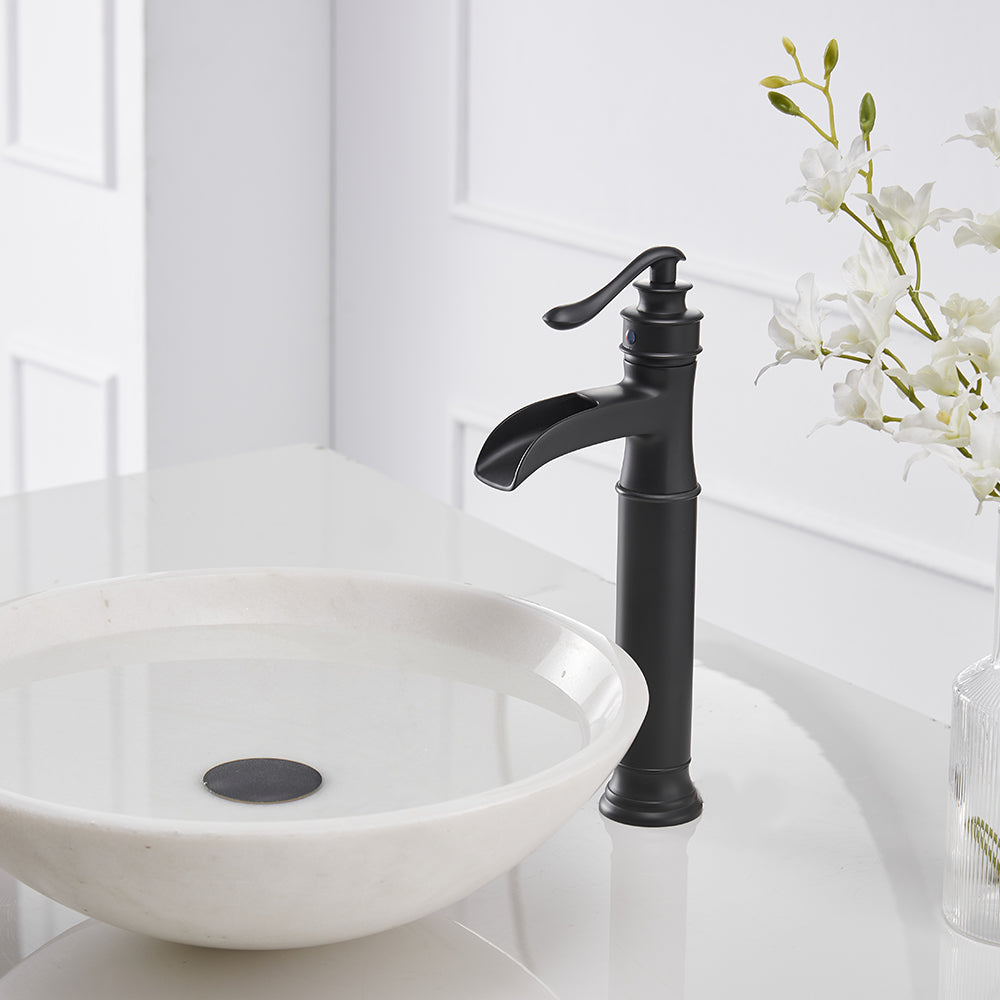 Single Hole Single-Handle Bathroom Faucet with Drain Kit Included