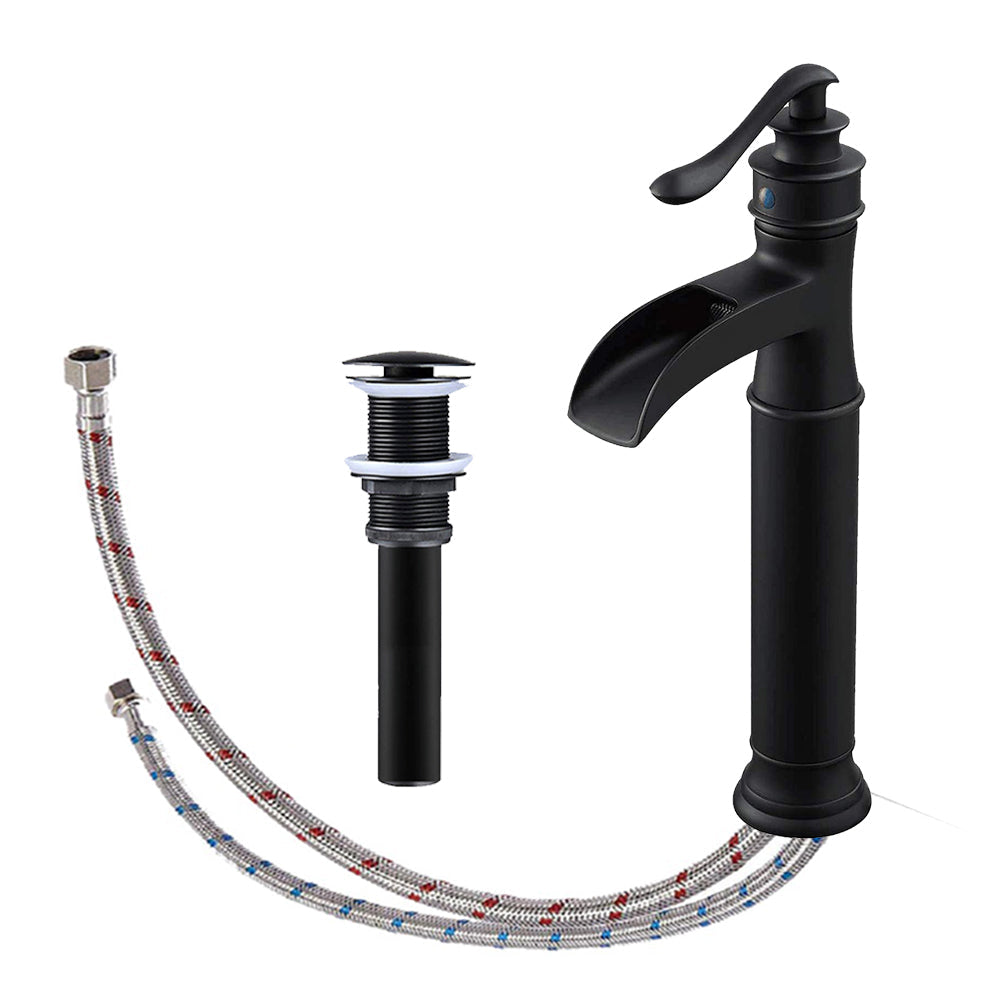 Single Hole Single-Handle Bathroom Faucet with Drain Kit Included