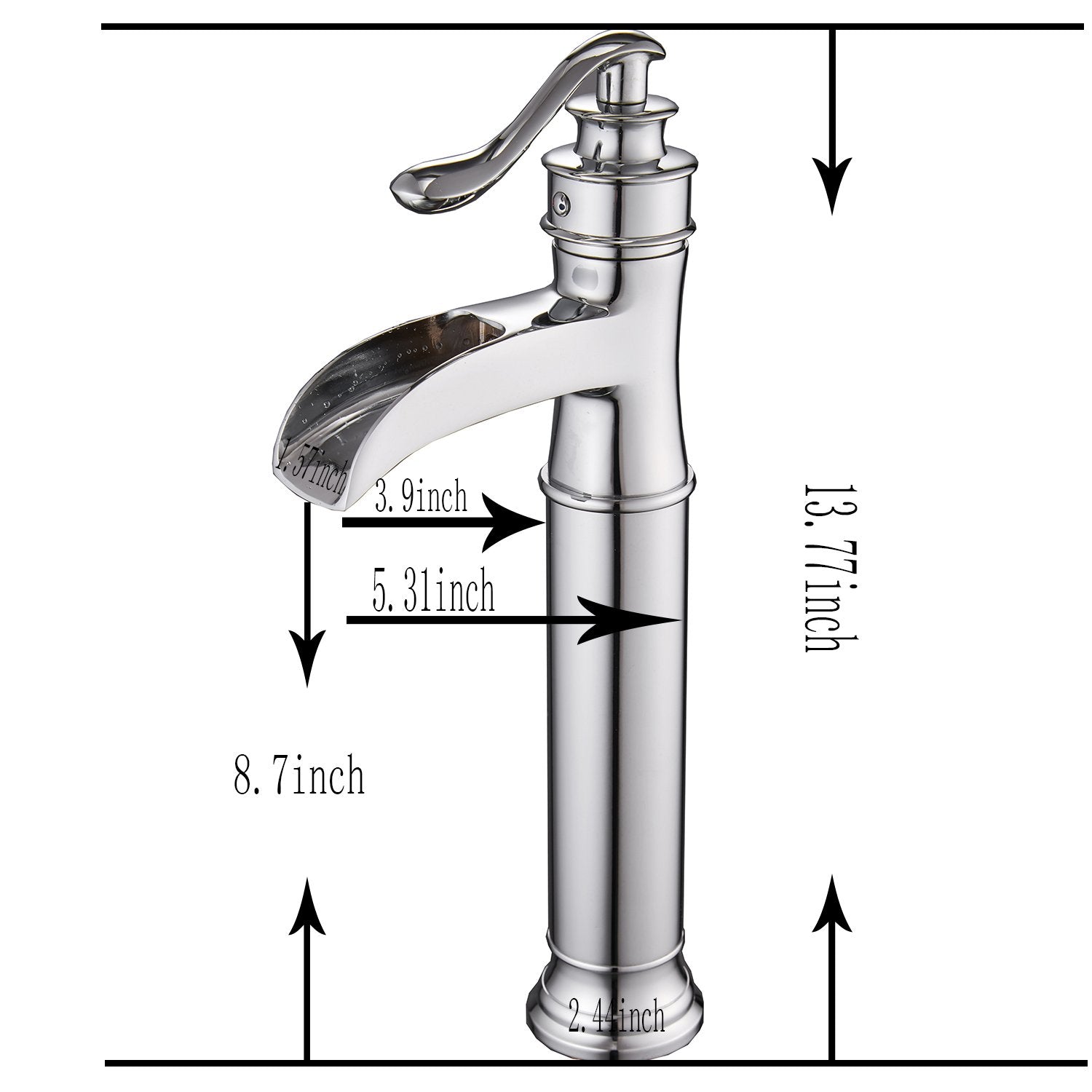 Single Hole Single-Handle Bathroom Faucet with Drain Kit Included