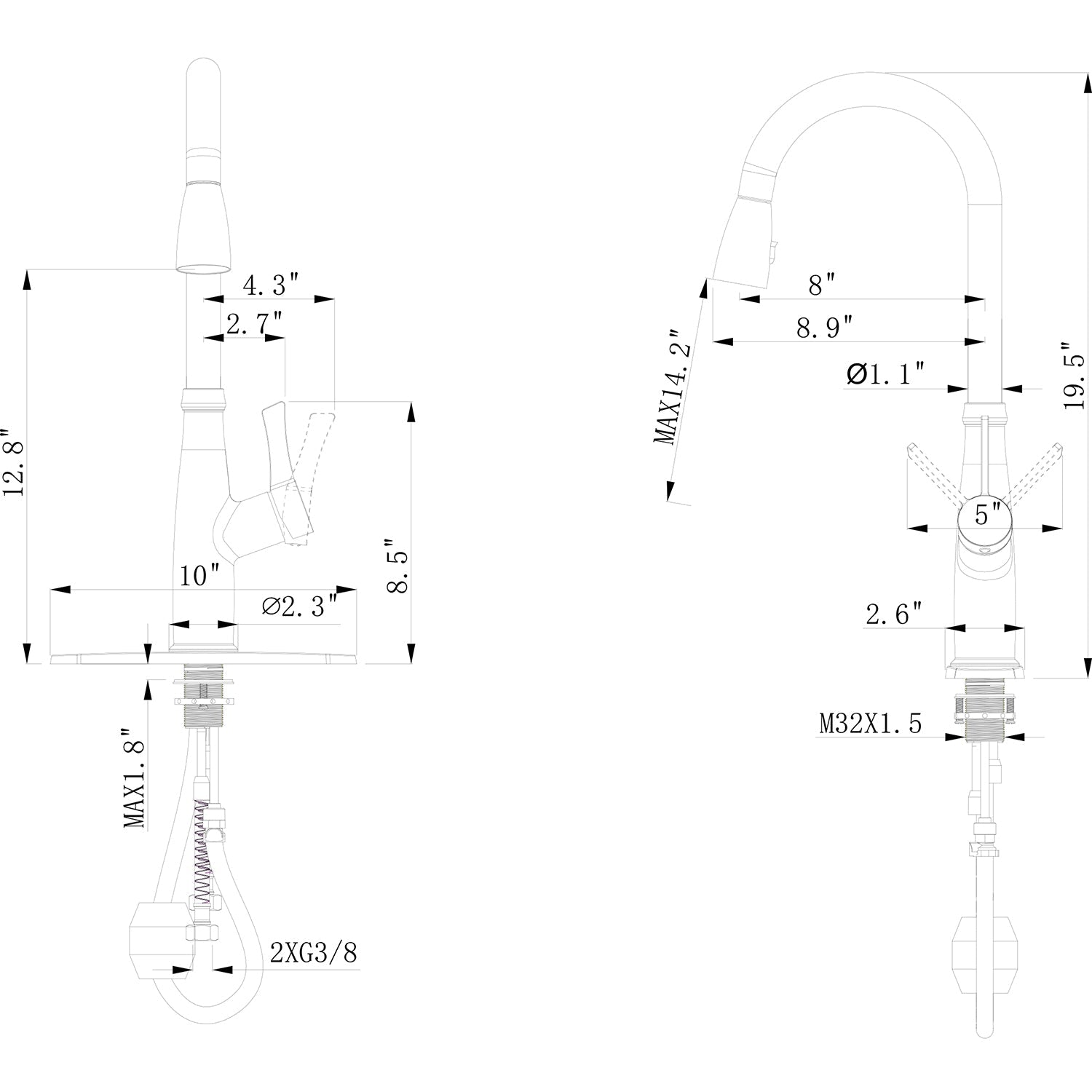 Kitchen Faucet Sizes