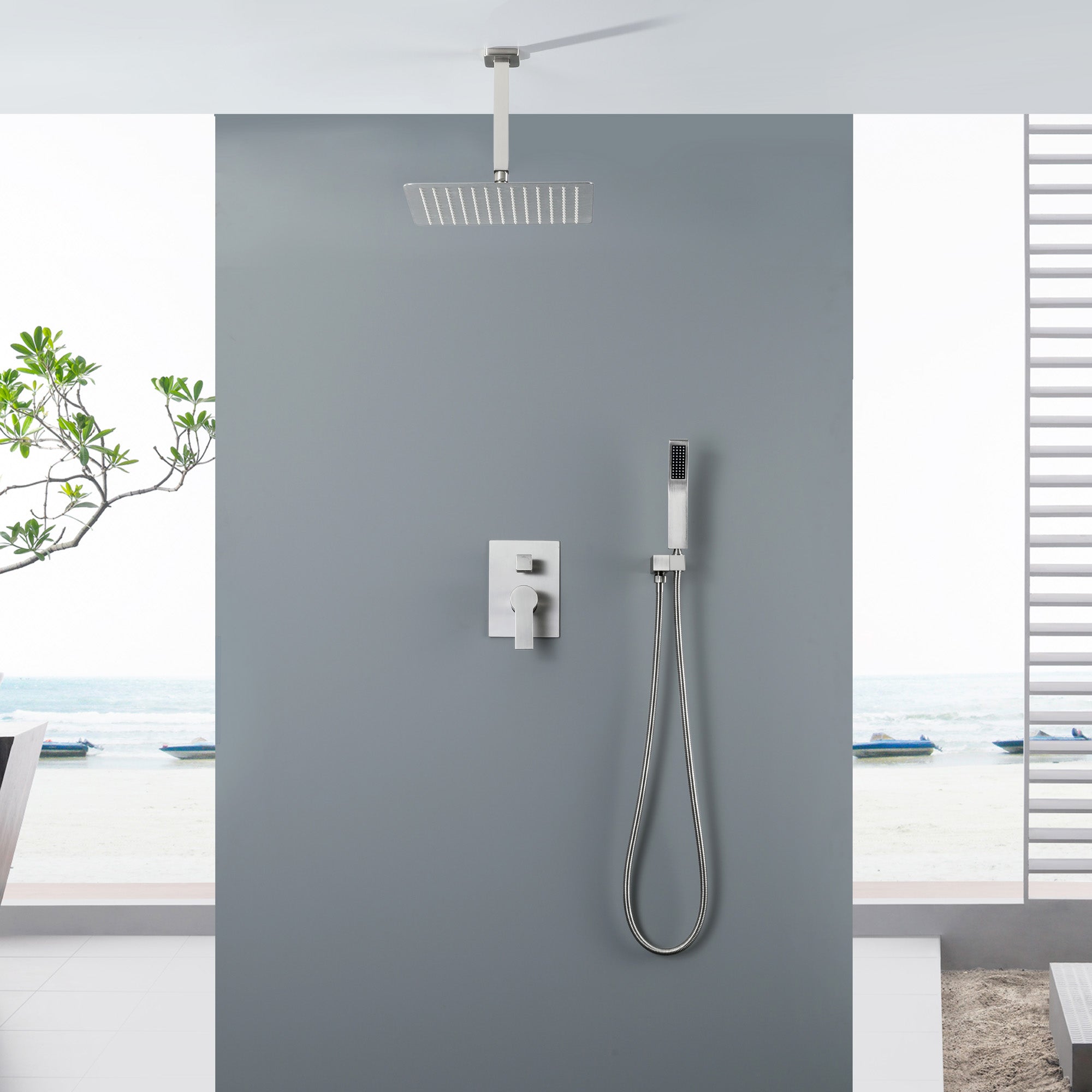 shower systems with rain shower and handheld