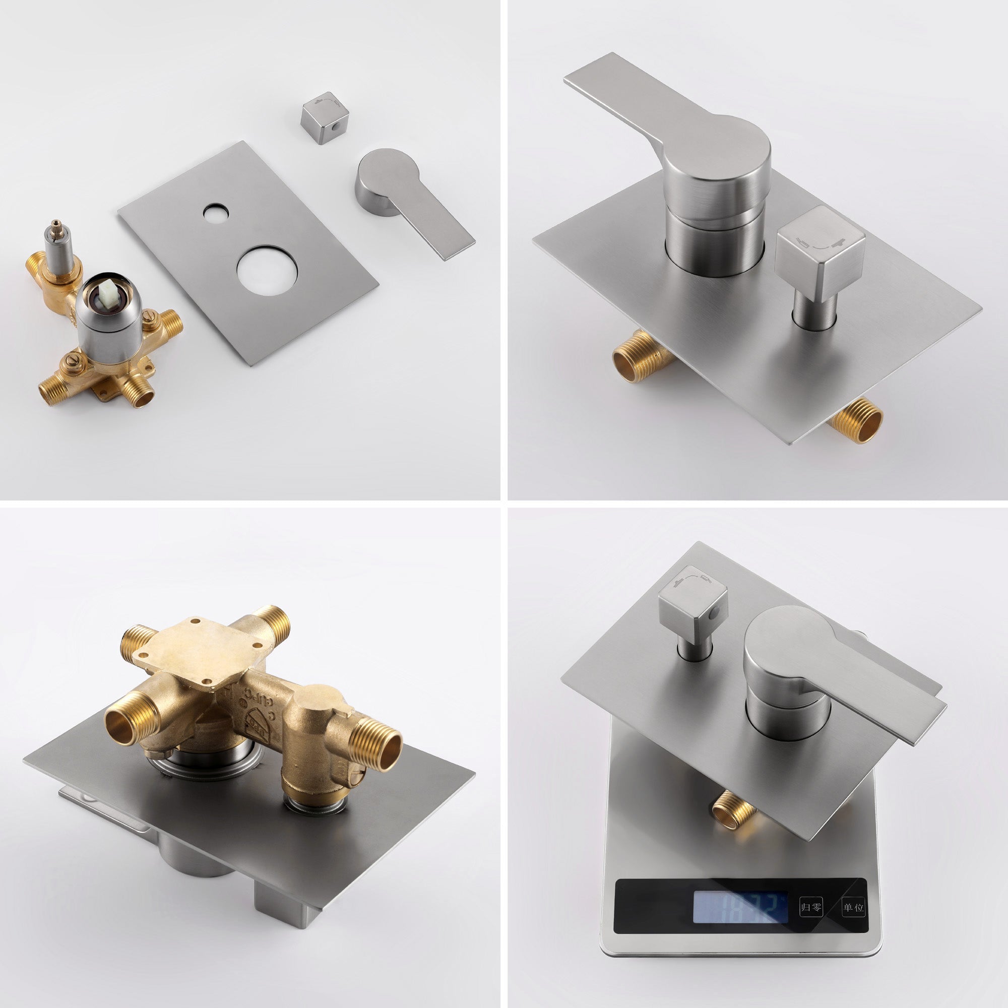 shower systems with rain head