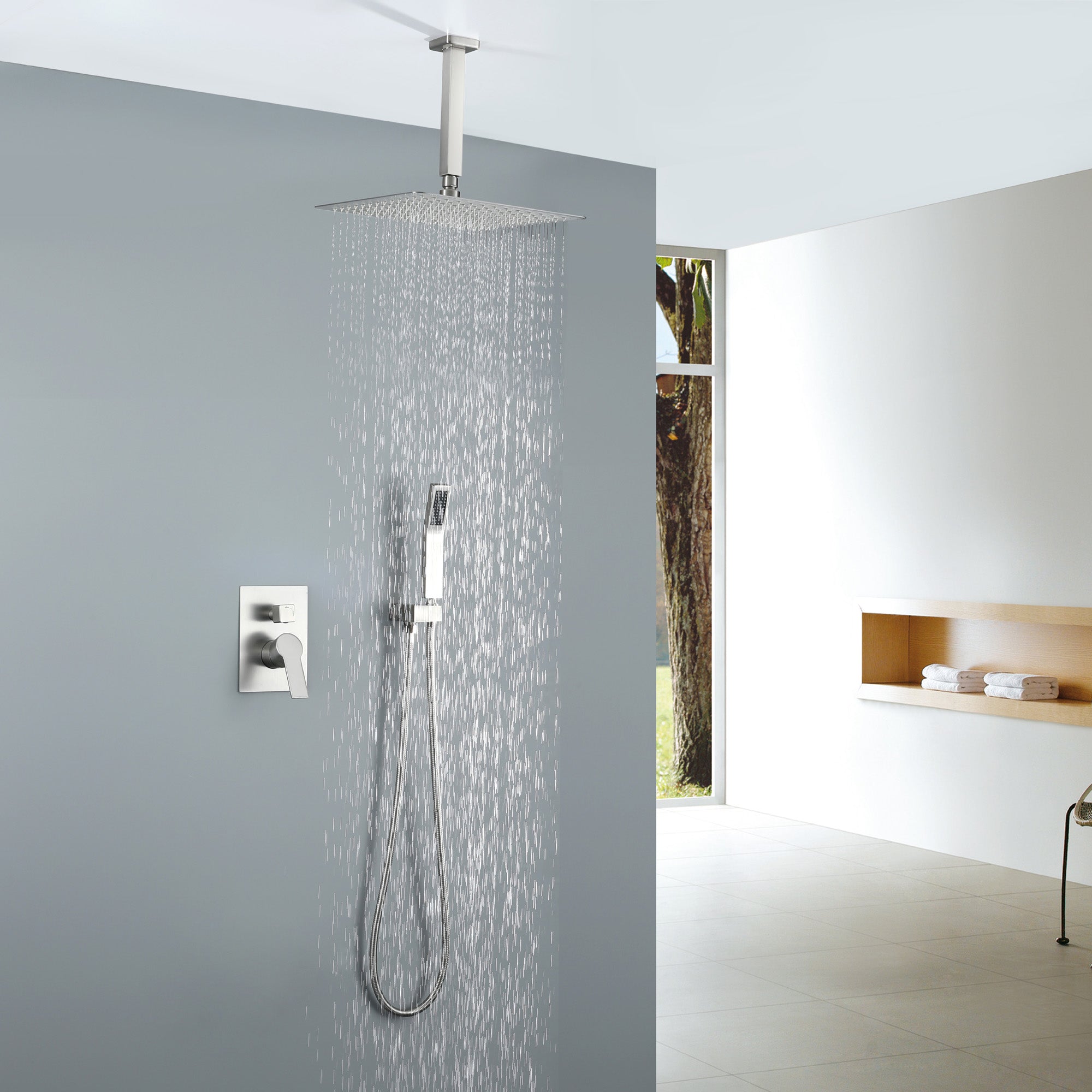 rain shower system with handheld