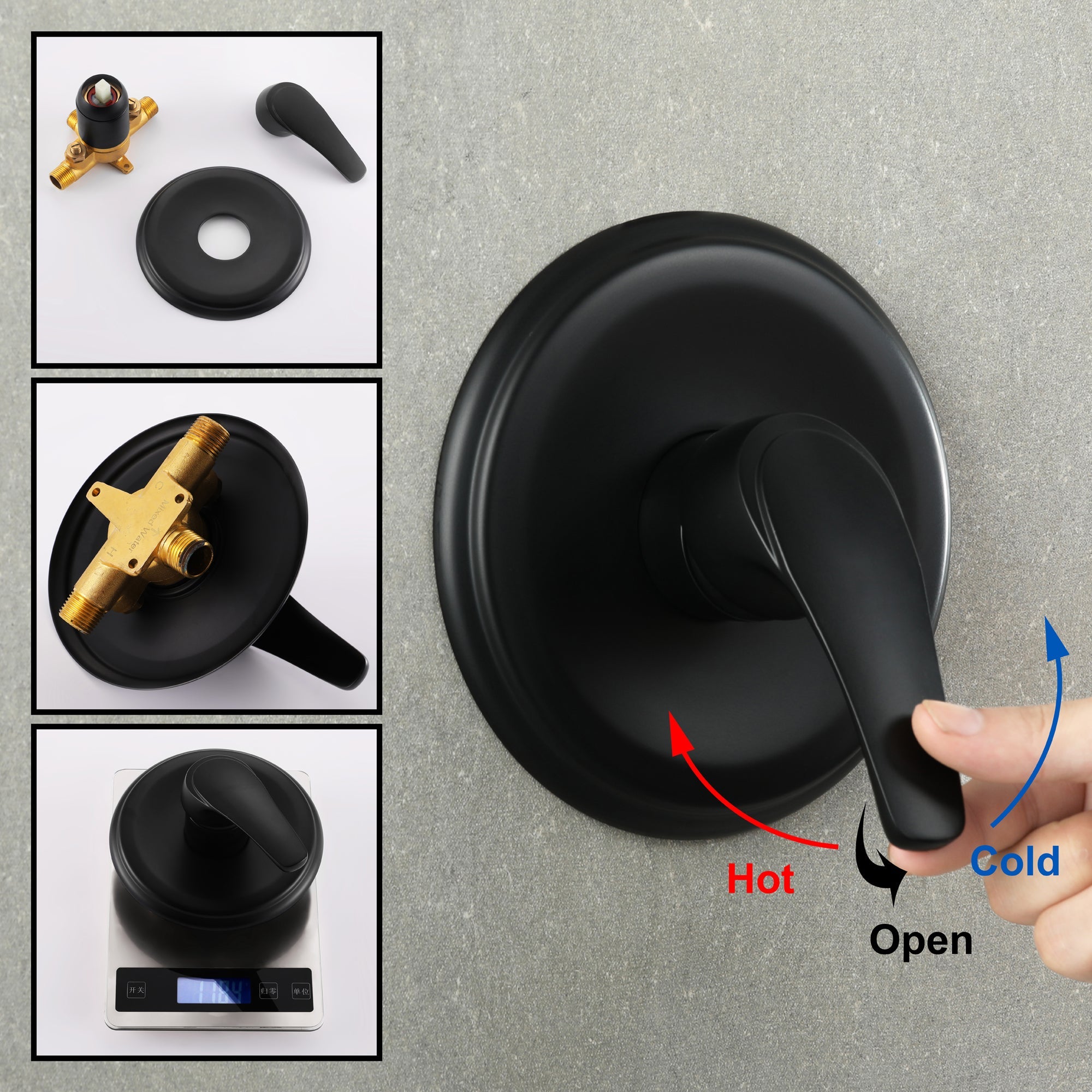 8 inch/ 9 inch 1-Spray Patterns with 2.1 GPM Wall Mount Fixed Shower Head with Valve Included