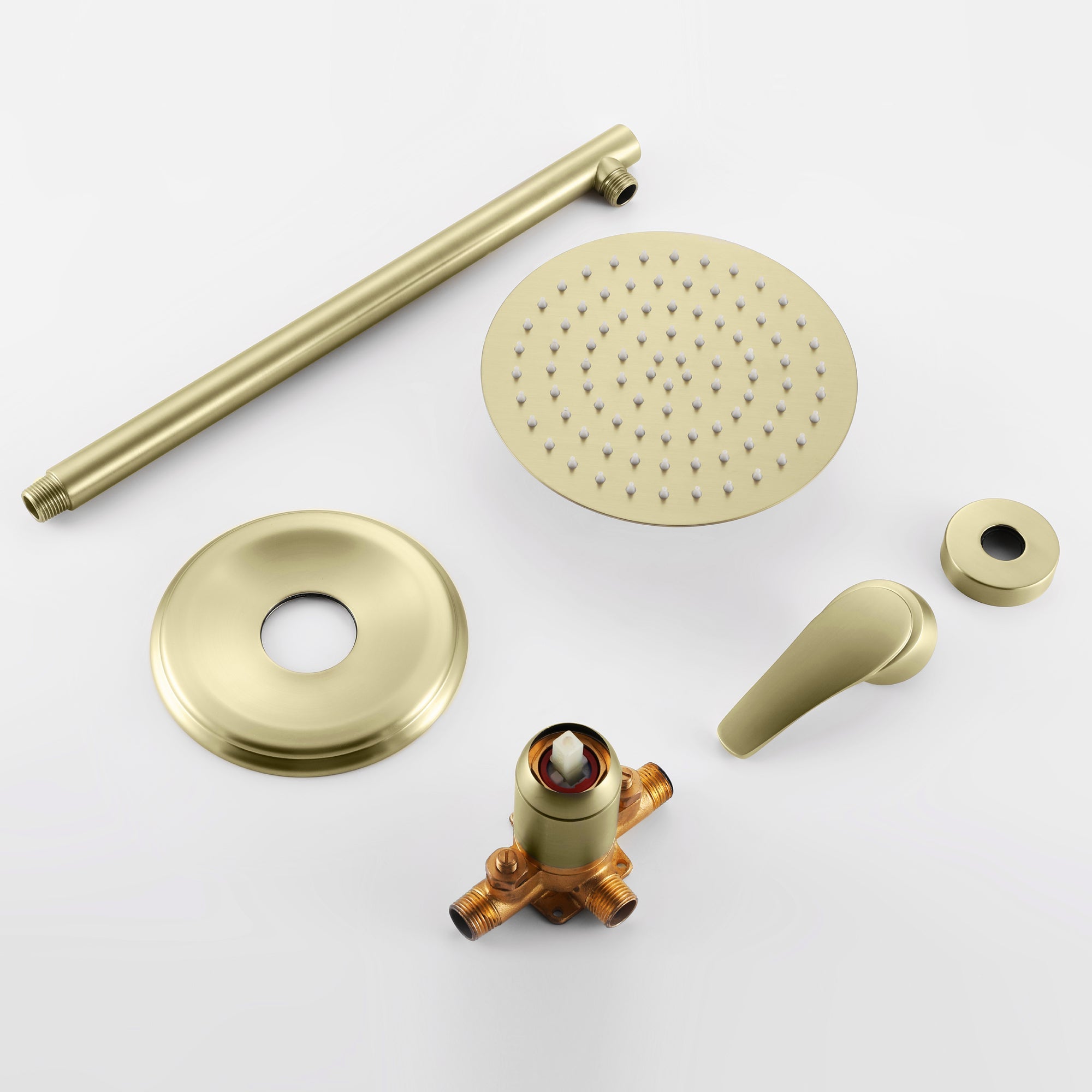 8 inch/ 9 inch 1-Spray Patterns with 2.1 GPM Wall Mount Fixed Shower Head with Valve Included