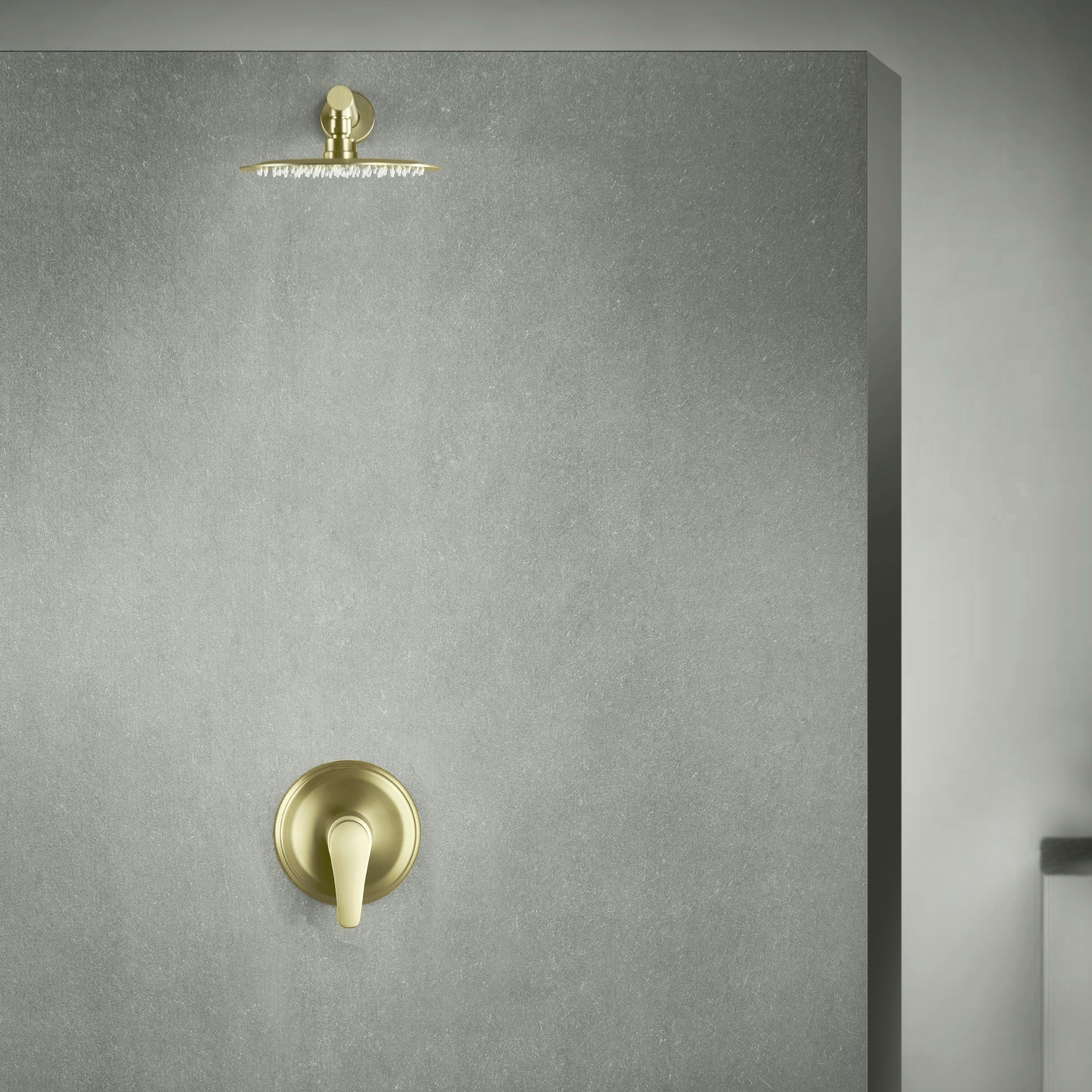 8 inch/ 9 inch 1-Spray Patterns with 2.1 GPM Wall Mount Fixed Shower Head with Valve Included