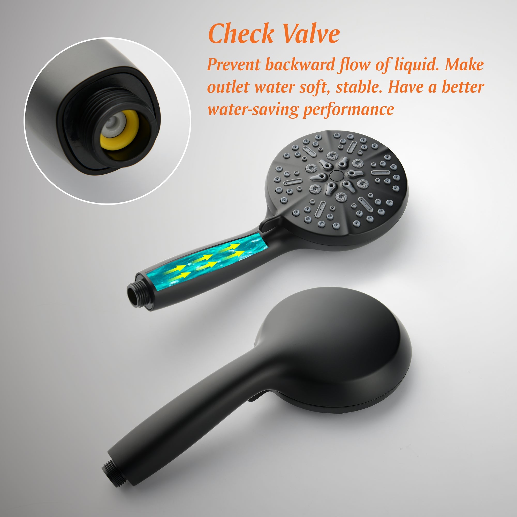 Single-Handle Wall Mount Roman Tub Faucet with Round Hand Shower