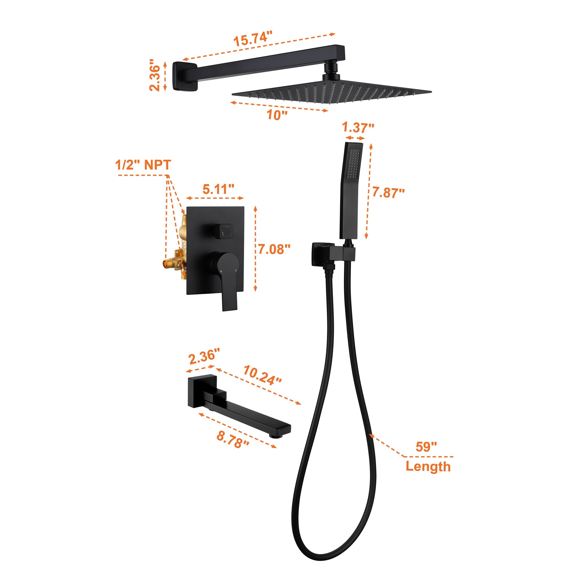 dual shower head system