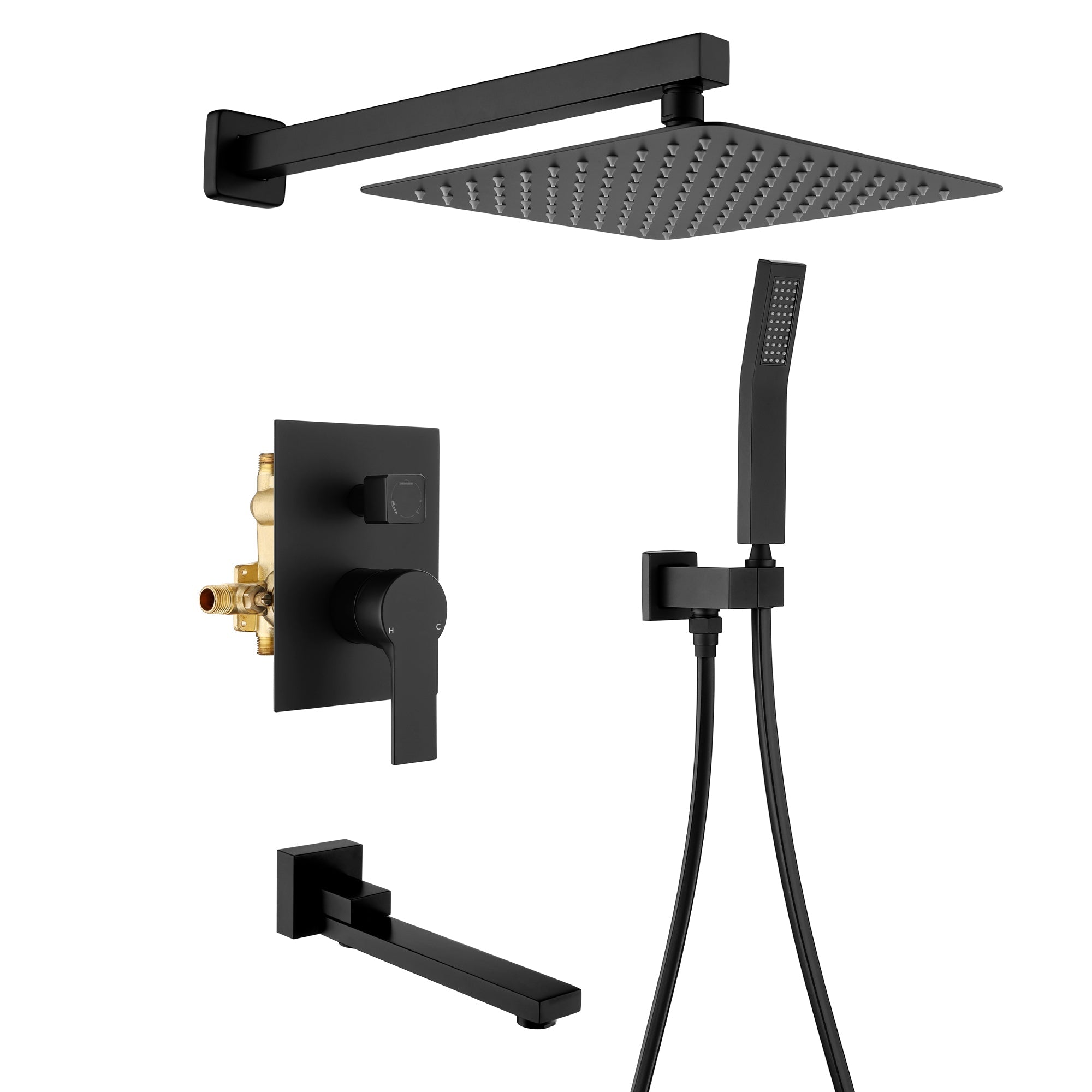 shower systems with rain head