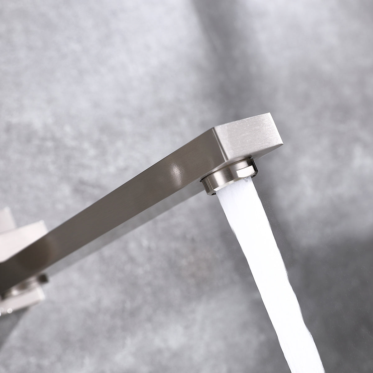 Wall Mounted Tub Filler With Tub Spout and Handheld Shower in Brushed Nickel