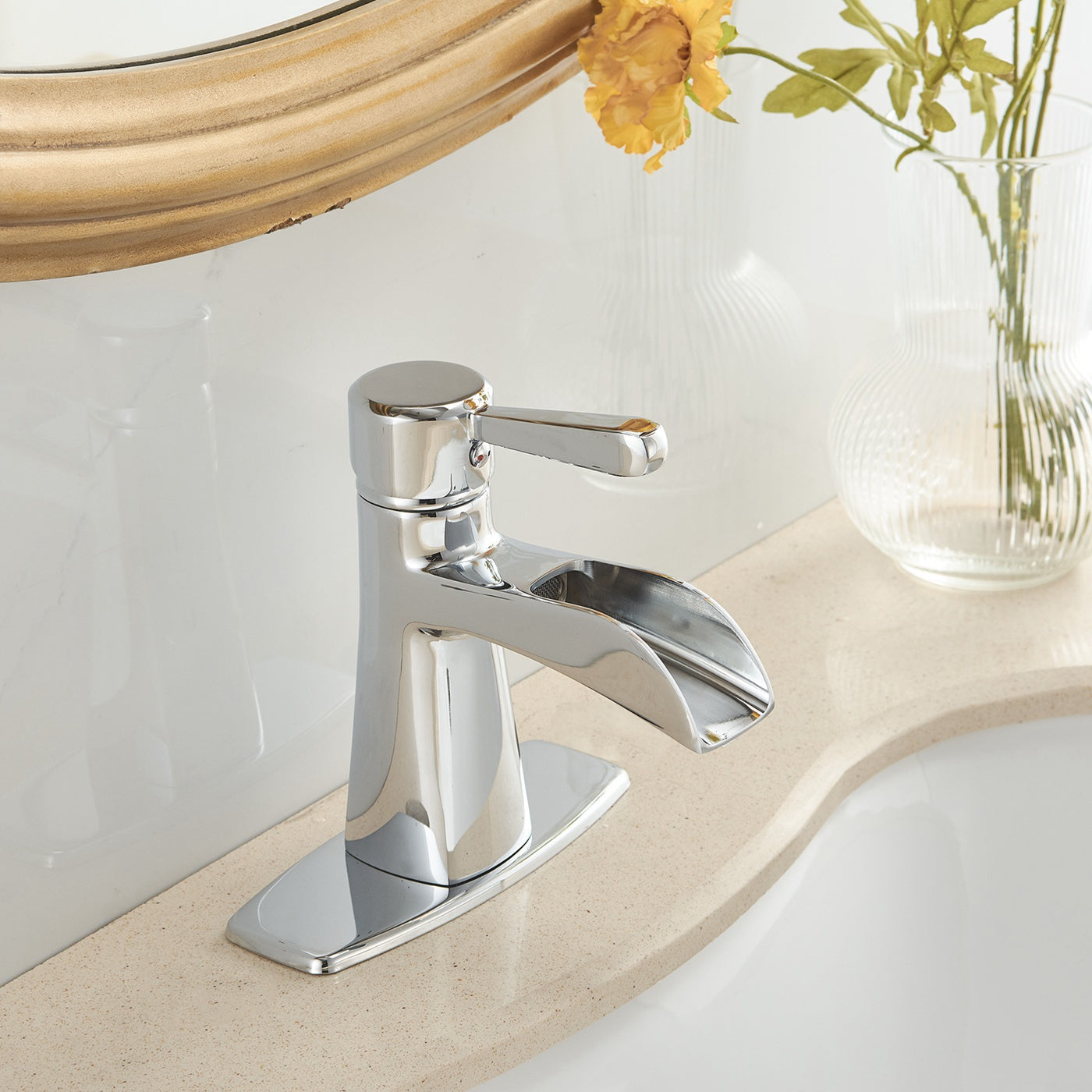 wall mount bathroom sink faucet