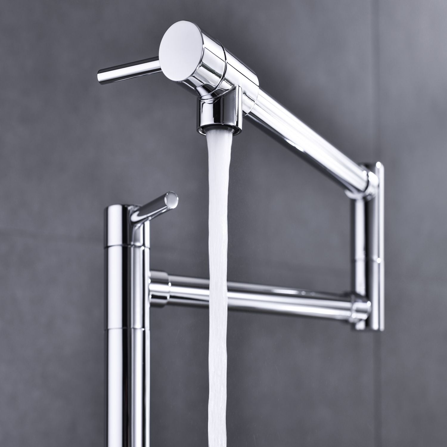Deck Mounted Pot Filler Faucet with 360° Rotation
