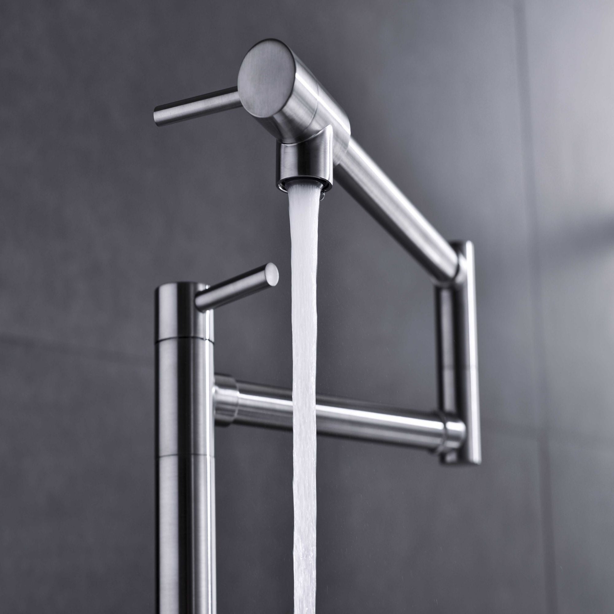 Deck Mounted Pot Filler Faucet with 360° Rotation