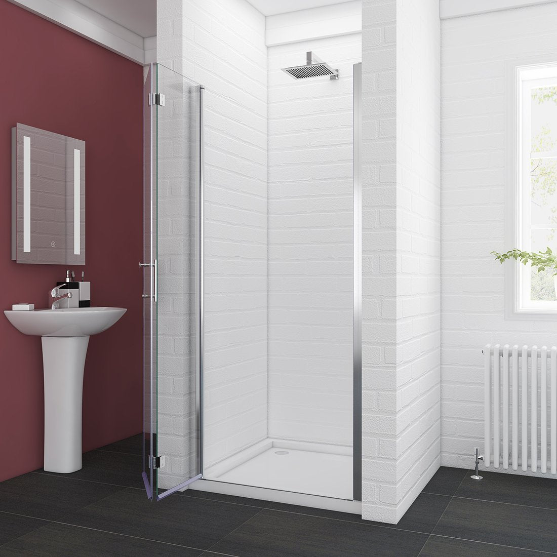 shower sliding glass door