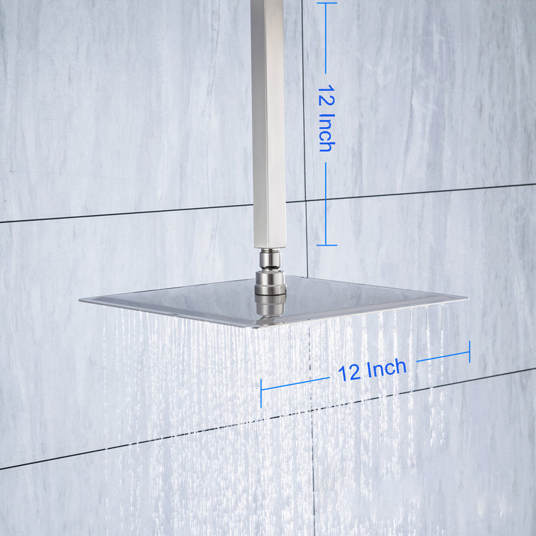 Complete Ceiling Shower System with Rough-in Valve