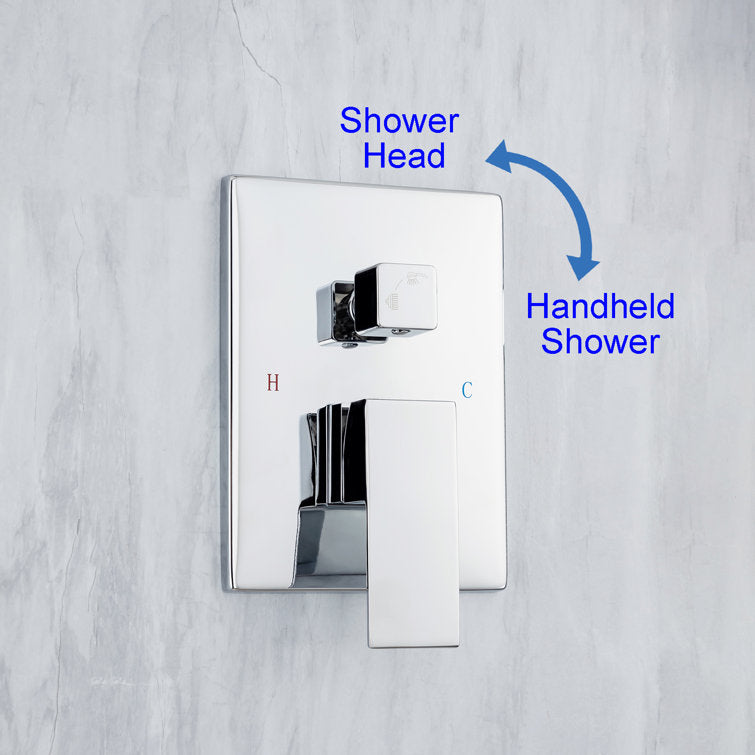 Complete Ceiling Shower System with Rough-in Valve