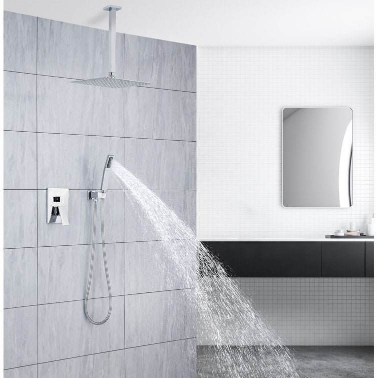 Complete Ceiling Shower System with Rough-in Valve
