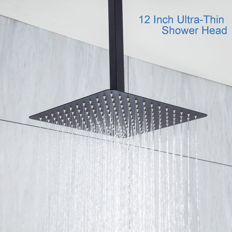 Complete Ceiling Shower System with Rough-in Valve