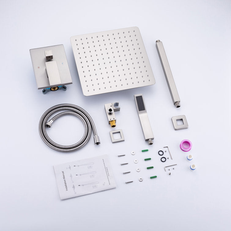 Complete Ceiling Shower System with Rough-in Valve