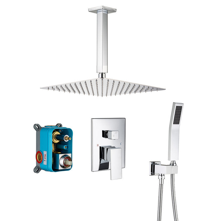 Complete Ceiling Shower System with Rough-in Valve