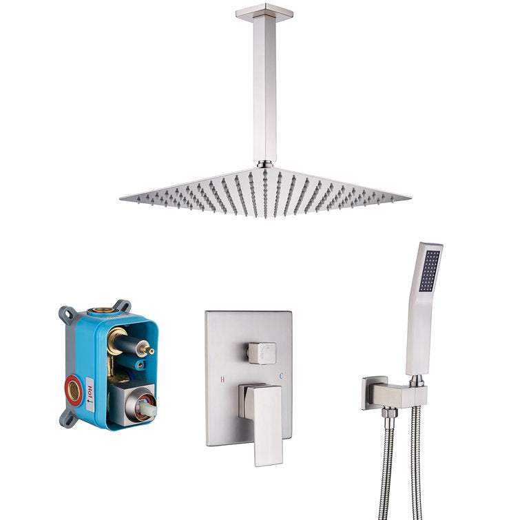 Complete Ceiling Shower System with Rough-in Valve