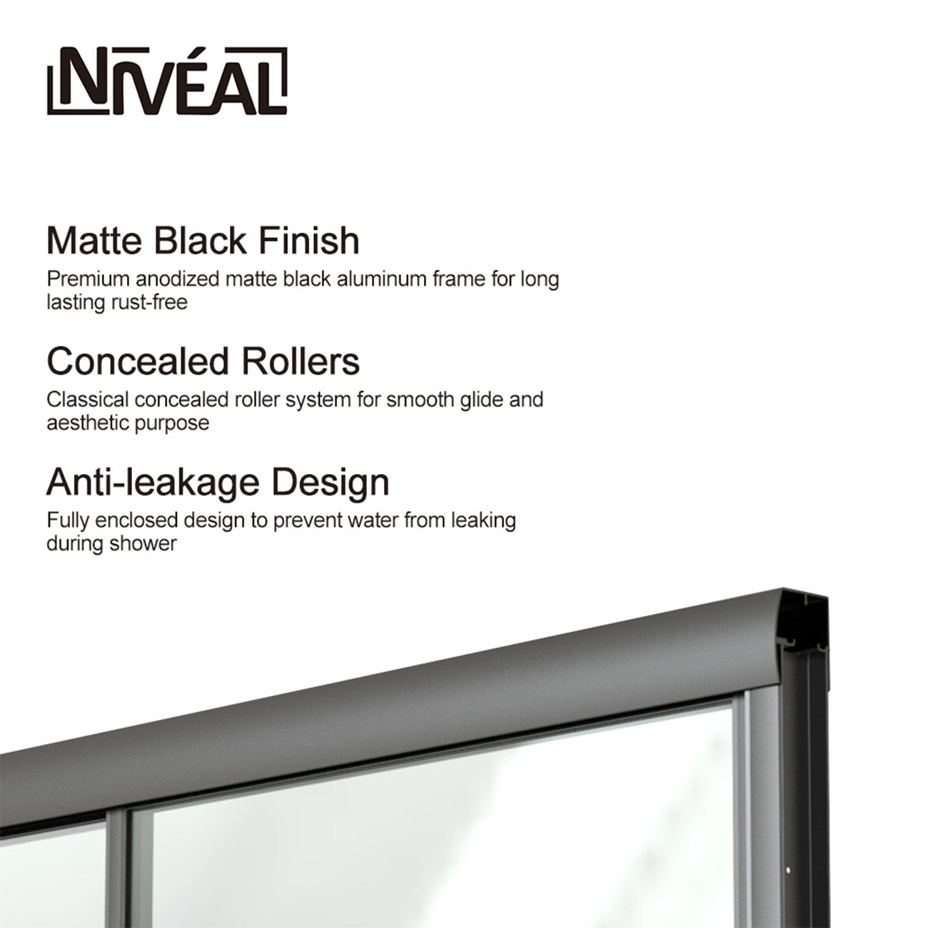 frameless glass shower door