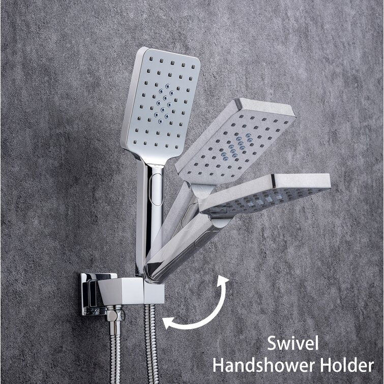 dual shower head system with handheld