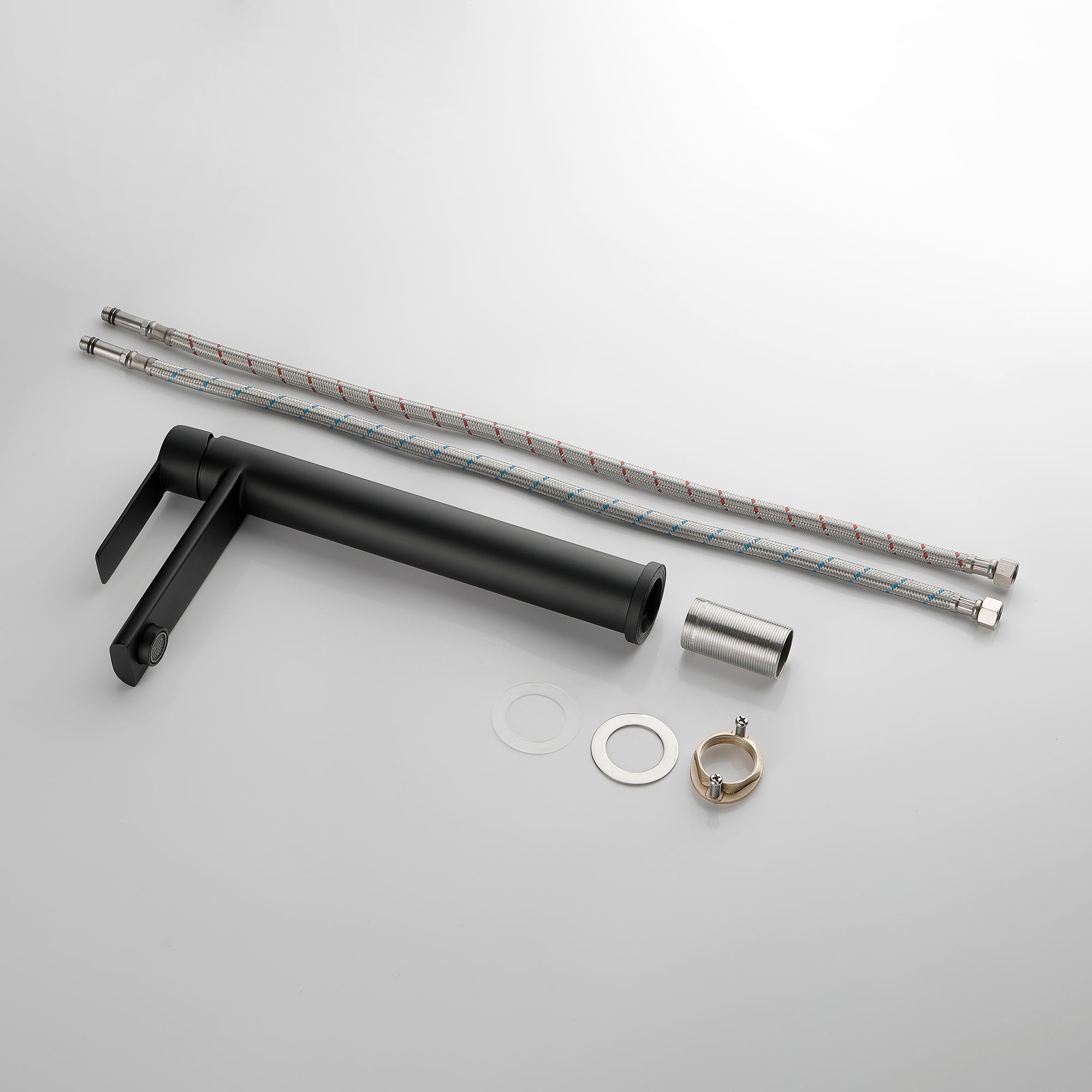 Bathroom Faucet, Single Handle Bathroom Vanity Sink Faucets, Deck Mount Bathroom Faucet, Matte Black