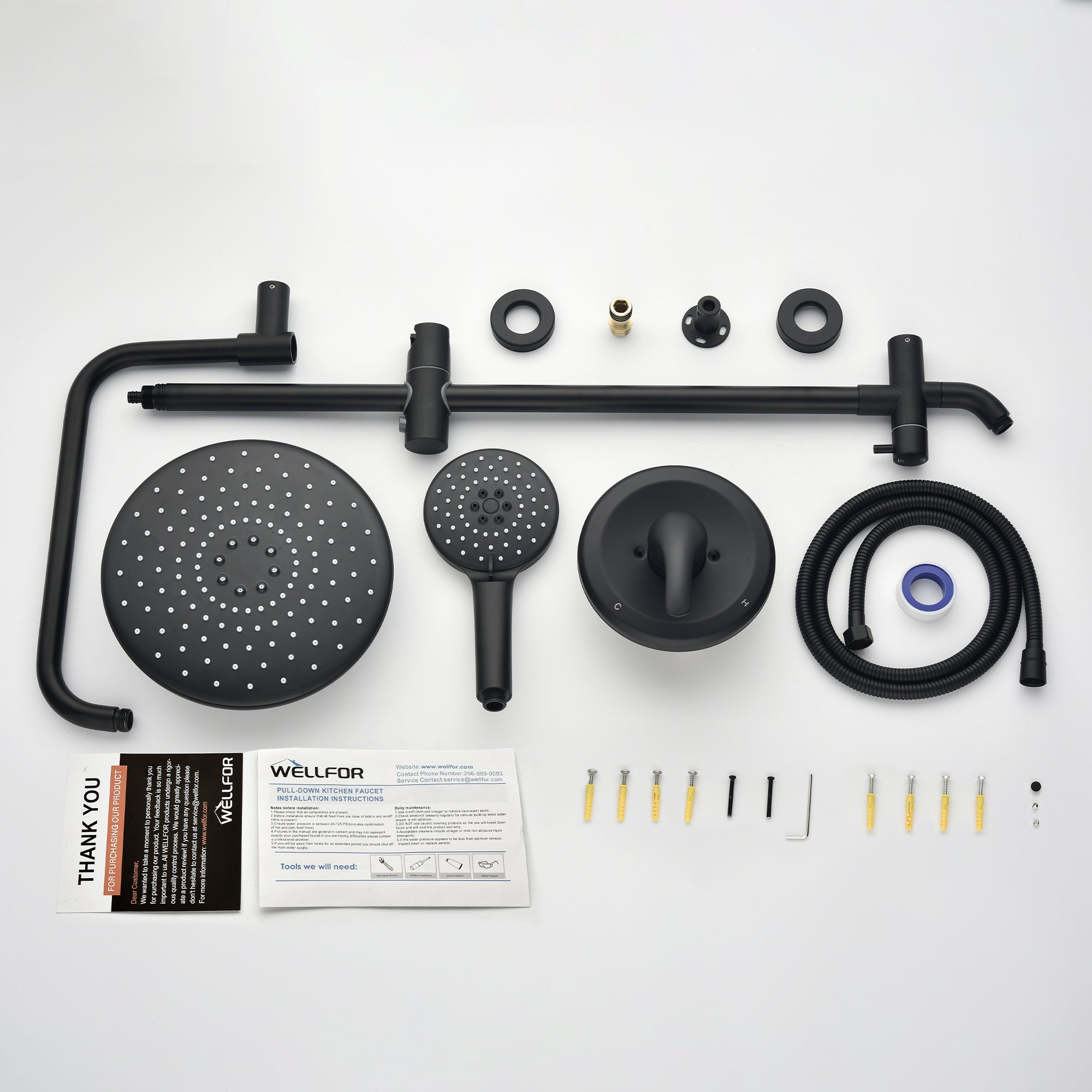 shower systems with rain head