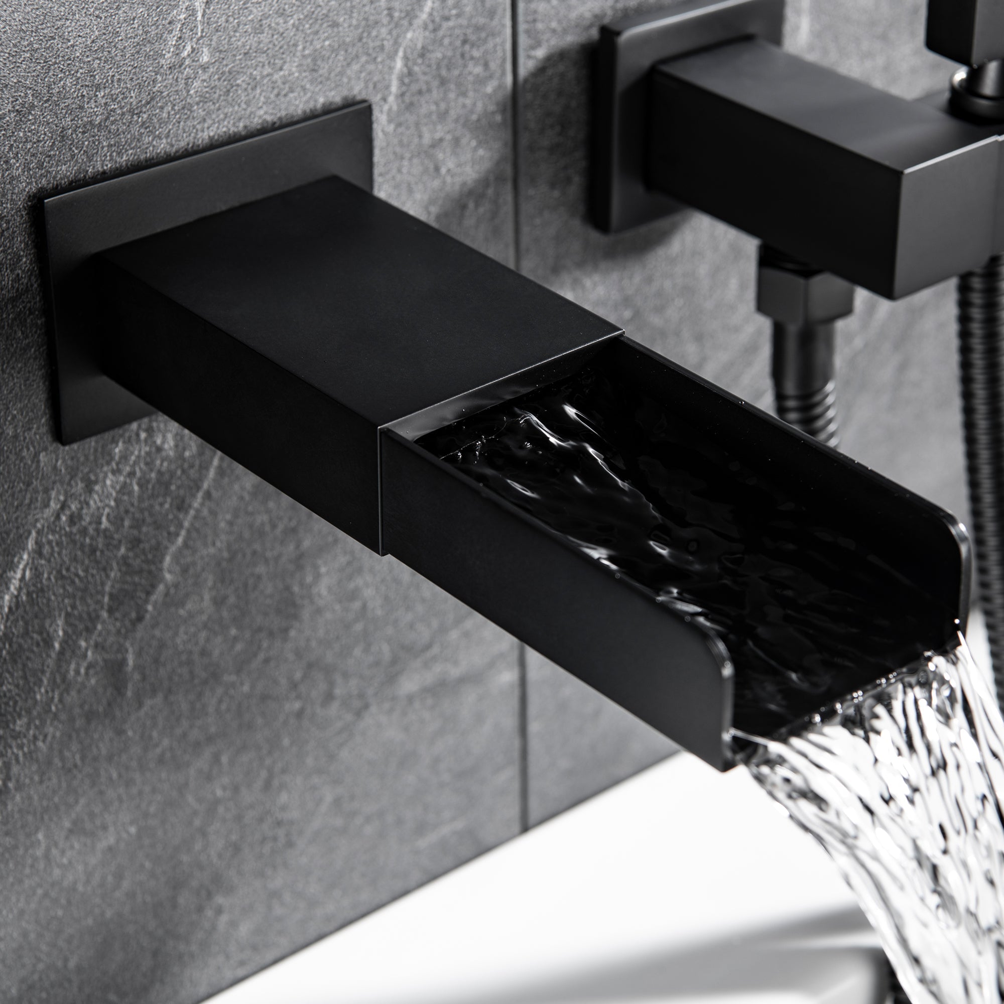 Single-Handle Wall Mount Tub Faucet with Hand Shower