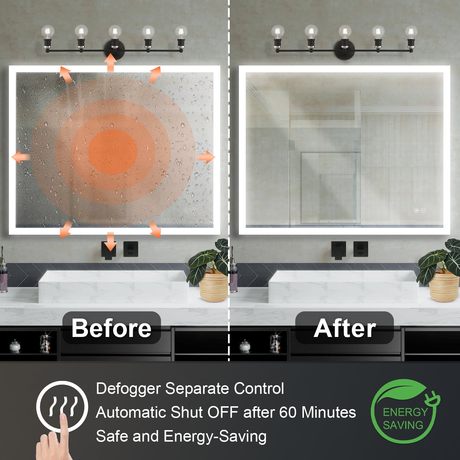 Bathroom Mirror With LED Light