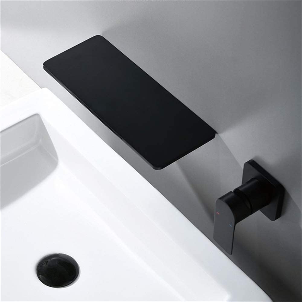Single Handle Widespread Wall Mounted Bathroom Faucet with Shelf Function