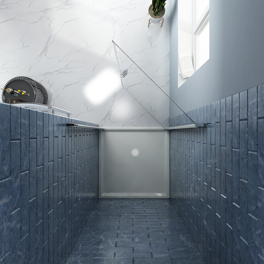 frameless glass shower door