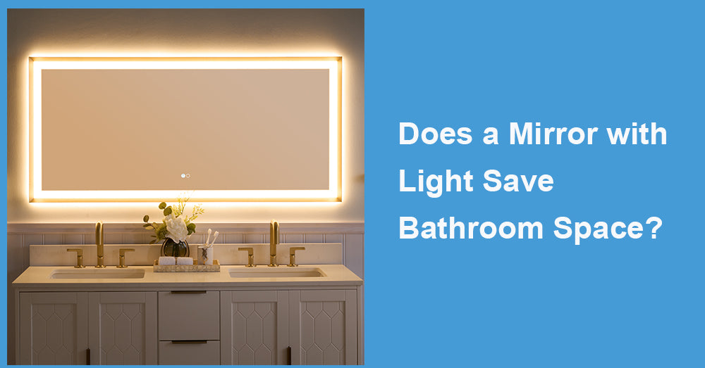 Does a Mirror with Light Save Bathroom Space?
