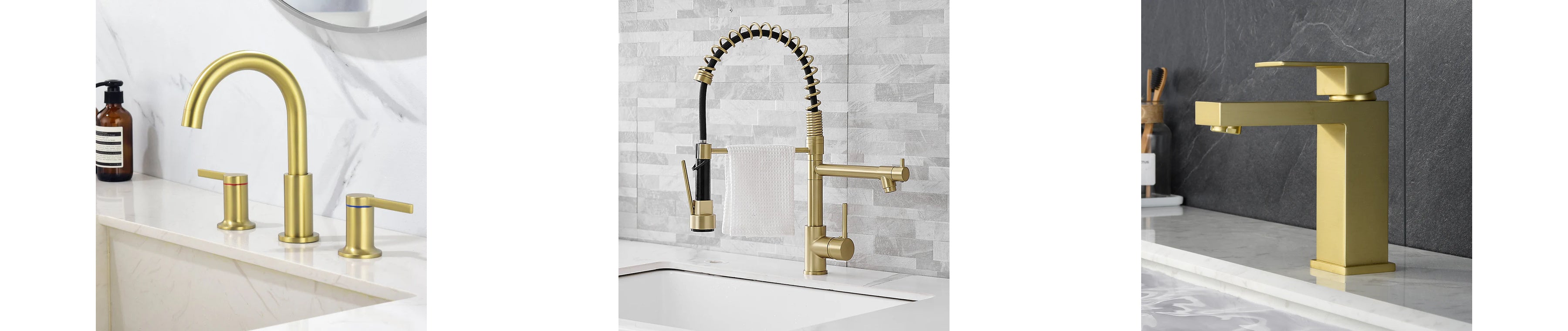 Brushed Gold Faucets