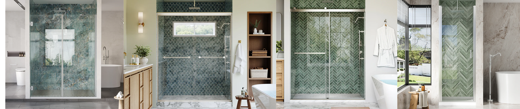 Brushed Nickel Shower Door