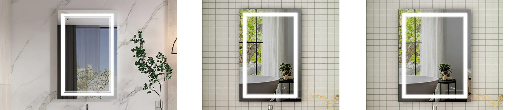 Silver Bathroom Mirror