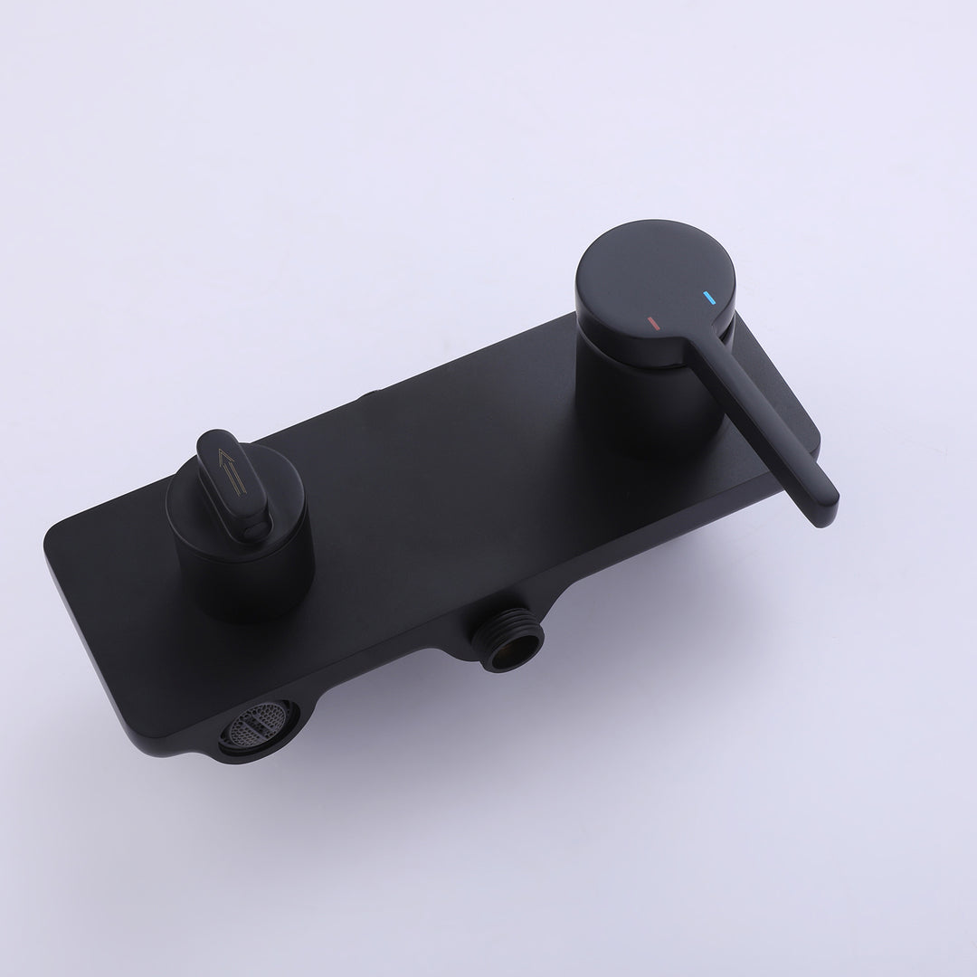 Wall Mount 3-Function Complete Shower System with Rough-In Valve