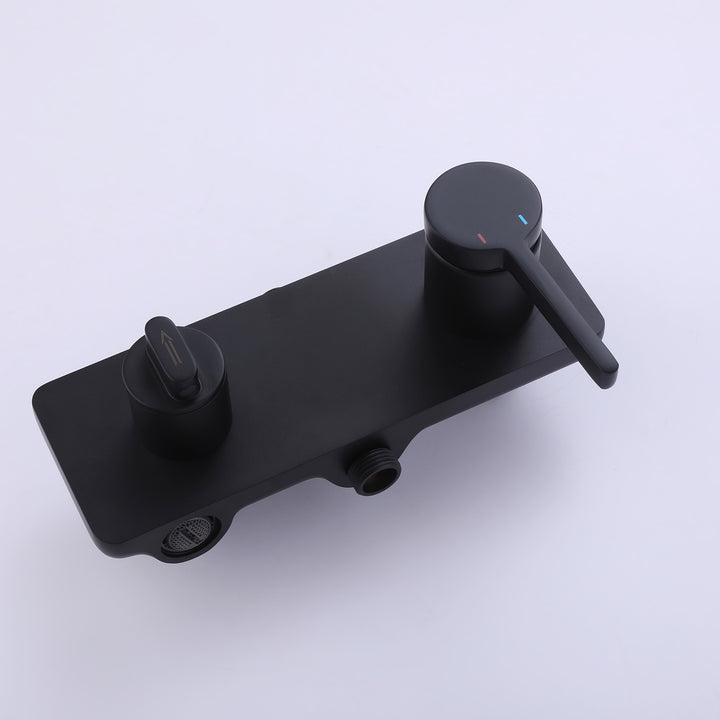 Wall Mount 3-Function Complete Shower System with Rough-In Valve