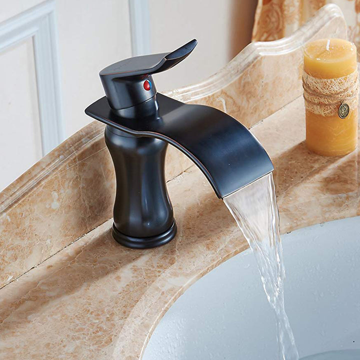 Single-Handle Bathroom Faucet with Deckplate Included and Supply Lines