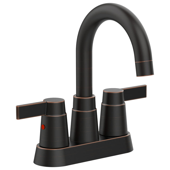 2-Handle 360 Degree High Arc Swivel Spout Centerset 3 Holes Lavatory  Bathroom Sink Faucet