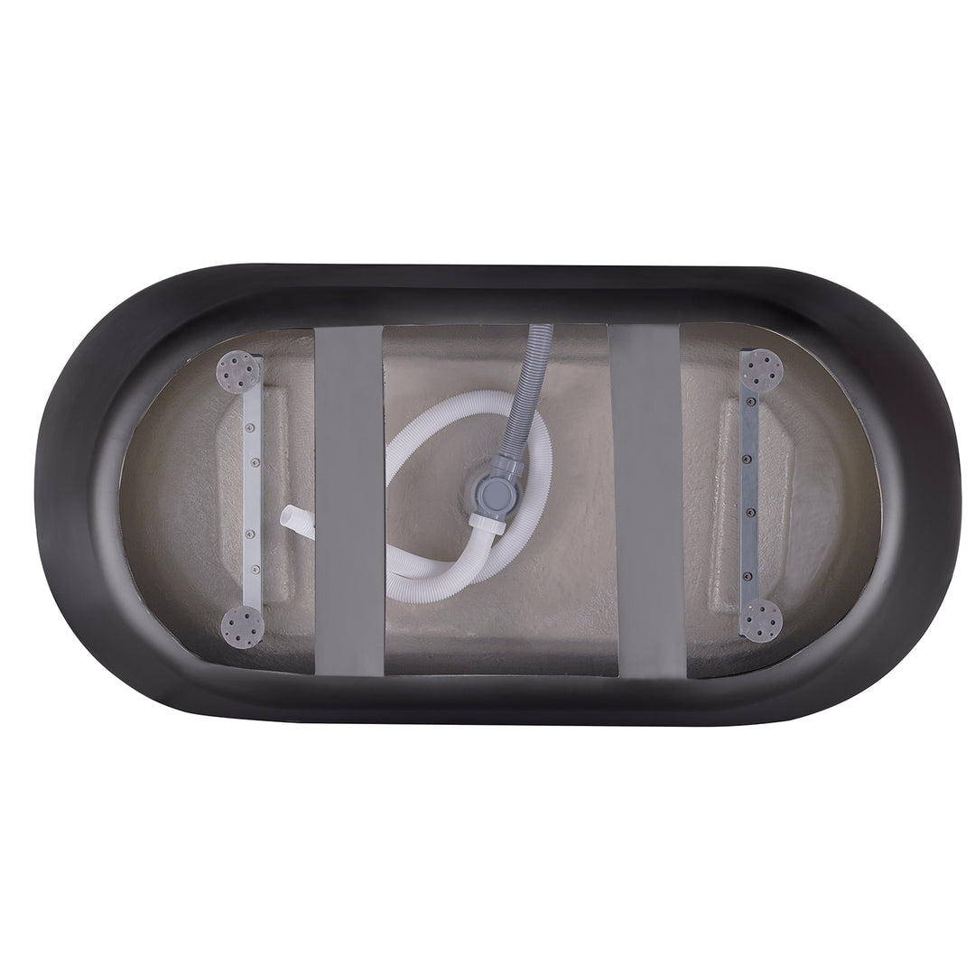 28-in W x 59-in L Gloss  Acrylic Oval Freestanding Soaking Bathtub