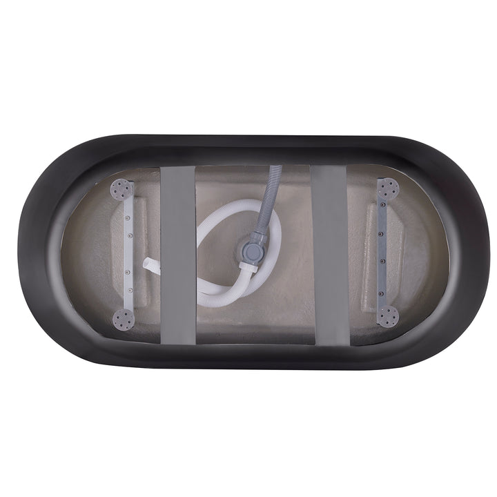 28-in W x 59-in L Gloss  Acrylic Oval Freestanding Soaking Bathtub